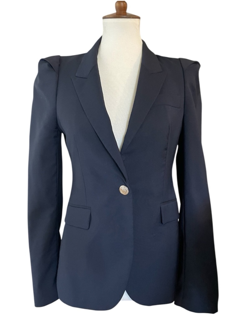 Zara Woman Navy Blazer Jacket